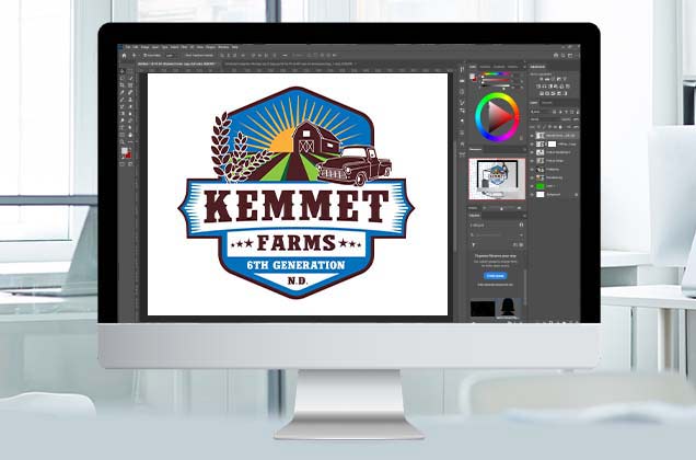 creating branding on computer